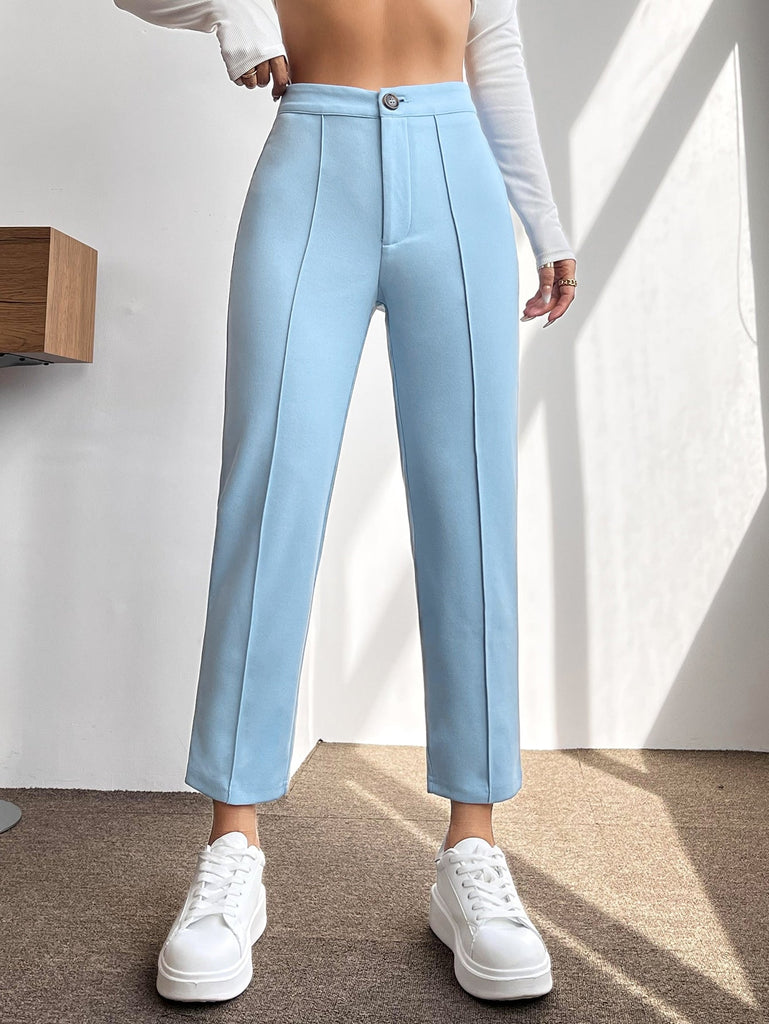 Pantalon Trapèze Taille Haute Petite Xxs / Bleu Ciel