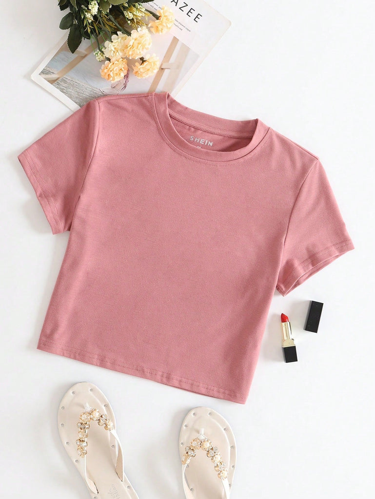 T-Shirt Unicolore Xs / Vieux Rose