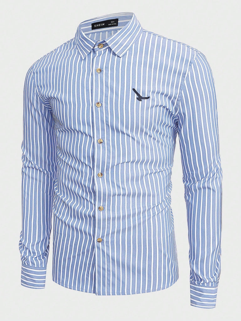 Chemise À Rayures Bouton S / Bleu Et Blanc