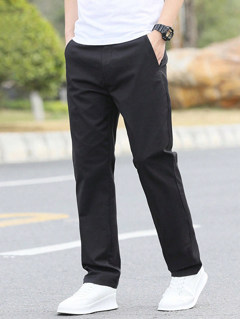 Pantalon Droit Unicolore S / Noir
