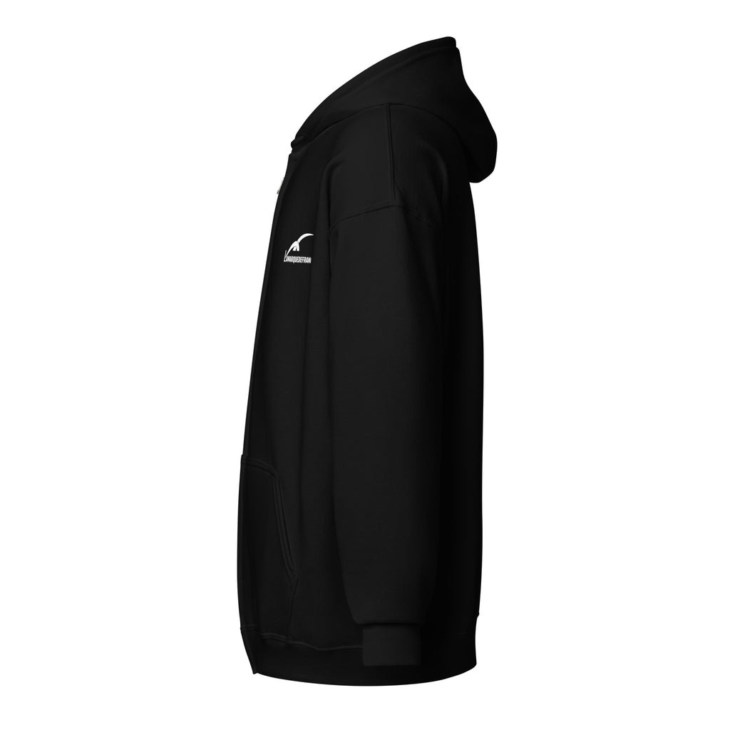 Sweat à Capuche Homme Grandes Tailles Noir - Veste Survêtement Chaud Confortable Avec Demi-Fermeture Éclair